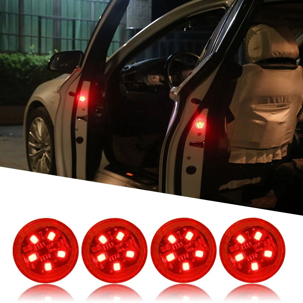 Universal LED Car Door Opening Warning Lights for Lincoln MKC Town MKZ Corsair MKT MKS Nautilus Blackwood MKX Aviator