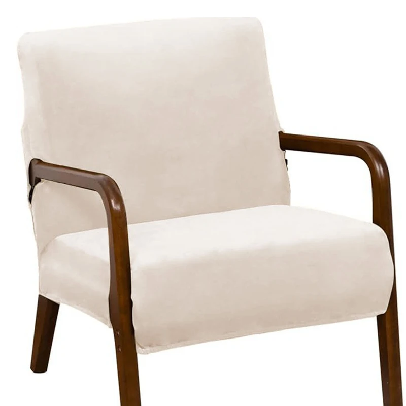 Armchair Covers Stretch Single Chair Cover Dust-proof Super Soft Armchair Seat Protector Living Room Hotel Decor Furniture Cover 4