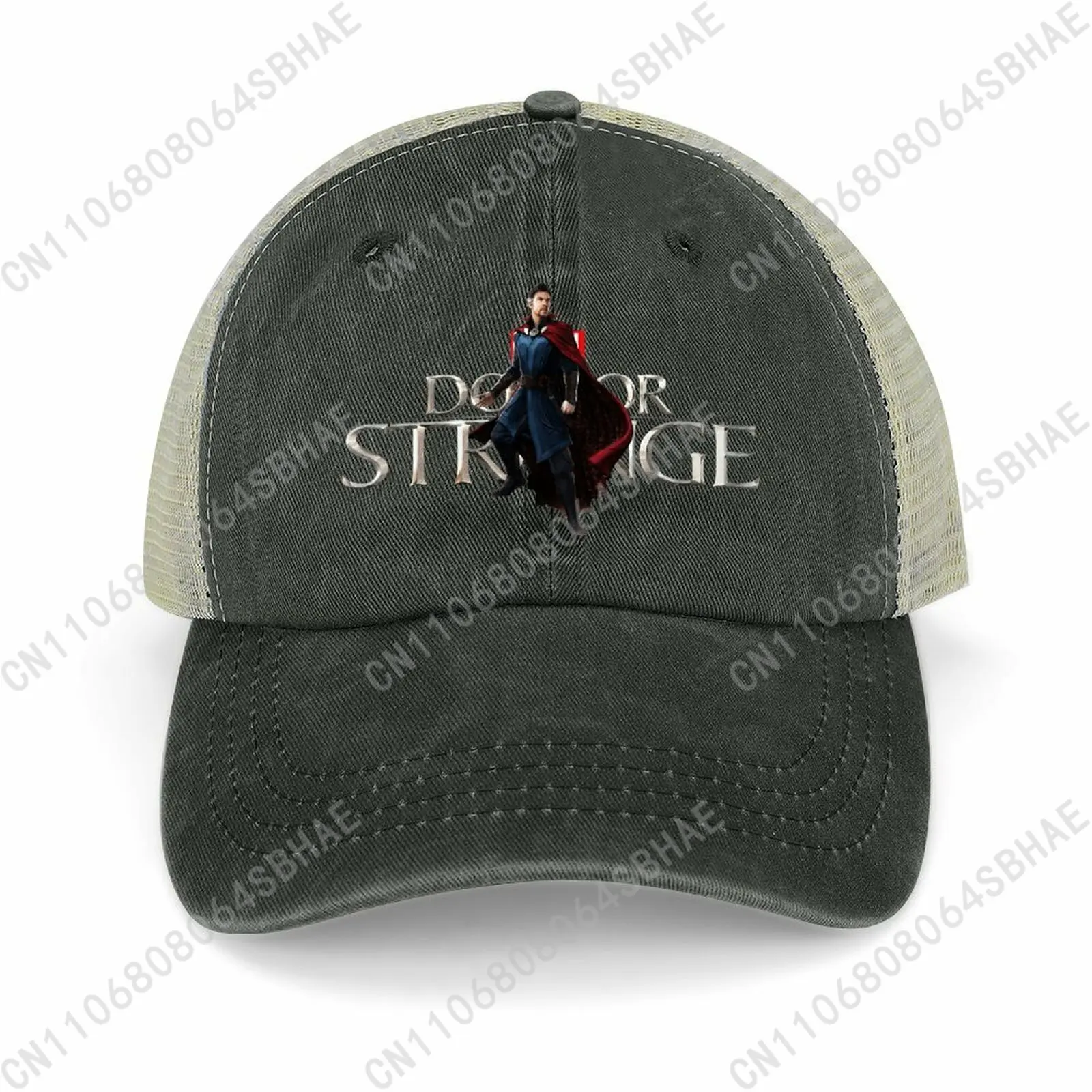 

Marvel Doctor Strange Mesh Cowboy Hat Hollow Ventilated Summer Cap Men Women Outdoor Sun Hat Adjustable Strap Custom Cosplay