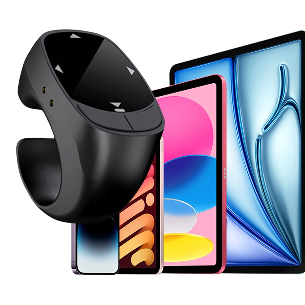 Télécommande BT Obturateur de caméra Tourneur de page à distance pour iPhone Android (Noir)