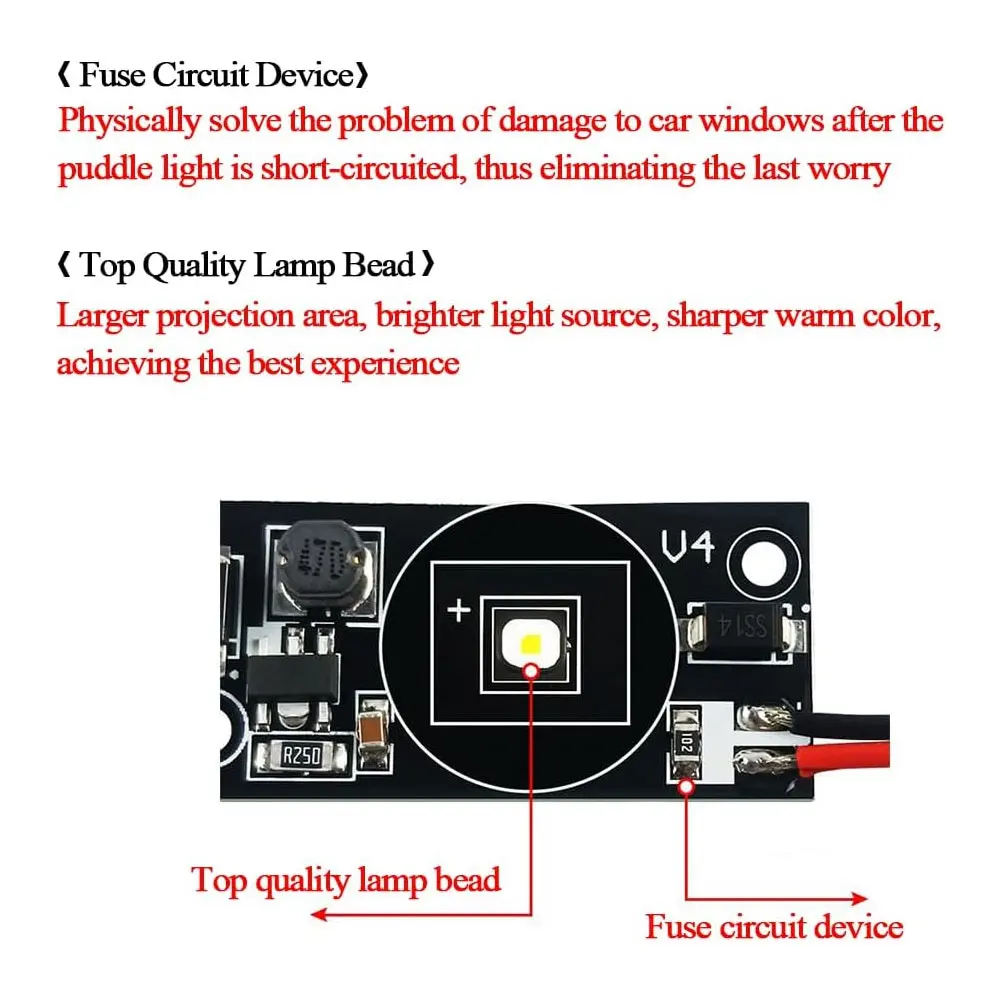 For Tesla Model Y Juniper 2025 Door Lights Model 3 Projector Puddle Lights Ultra-Bright Welcome Step Light Never Fade Model S X