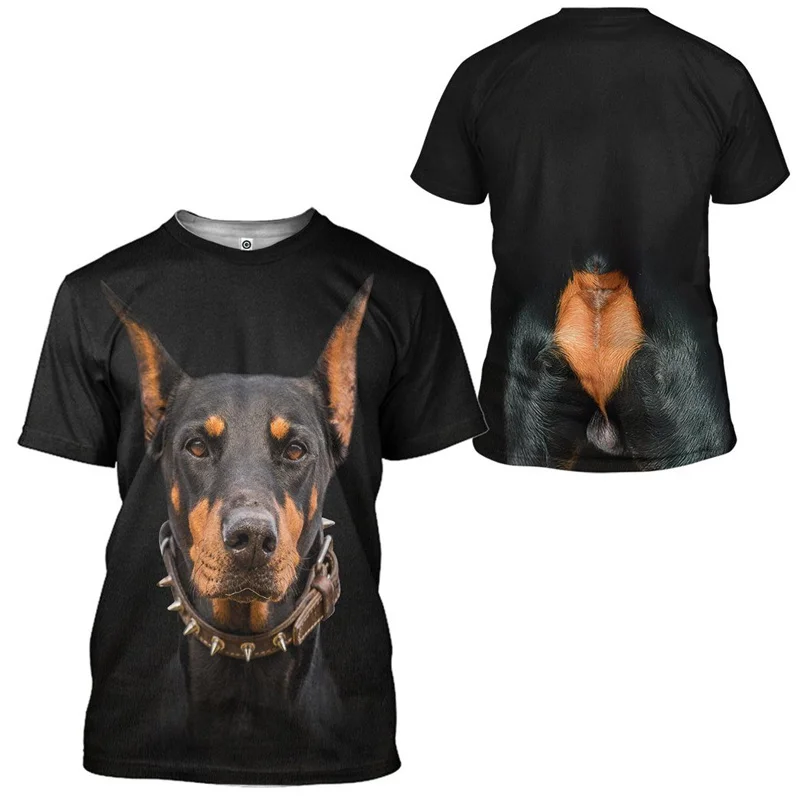 Corgi French Bulldog Pug 3D Print T-shirt Men Fashion Casual Short-sleeved Round Neck Tees Bullhead Terrier Summer T Shirts