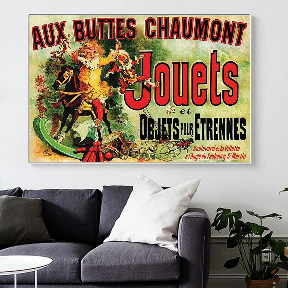 Aux Buttes Chaumont Jouets Poster Friends TV  Canvas Painting Poster and Print Wall Art Picture Cuadros for Living Room
