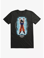 Dragon Ball Z Goku Black Cotton T-shirt Anime Men Women Orange Gi Blue Top Power Up Pose White Name Kanji Energy Aura 2025