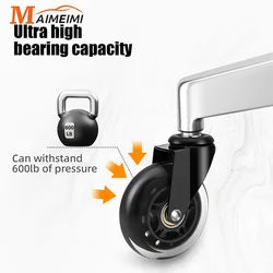 1/5PCS Swivel Rubber Caster Wheels 3 Inch Office Chair Caster Wheels Replacement 60KG Soft Safe Rollerblade Style Caster