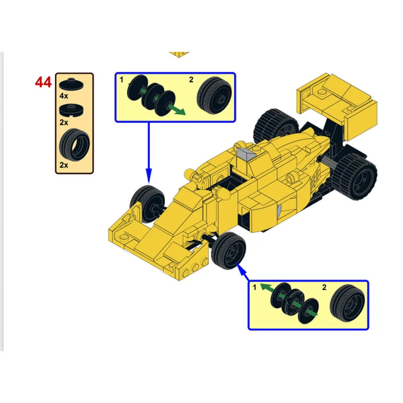 

MOC-78847&MOC-66987 & MOC-55711Classic Formula Racing Car Building Block ModelsMOC Creative Birthday Toys for Boys and Children.