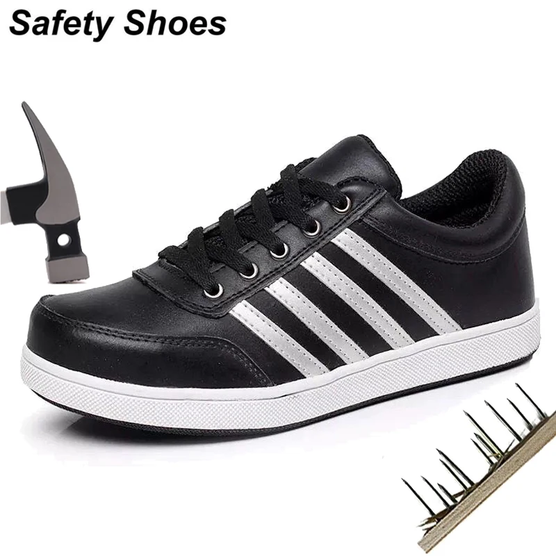 Safety Shoes Men Steel Toe Slip Resistant Work Shoes Puncture Proof Work Sneaker Male Protective Footwear Work Boots Safety Boot