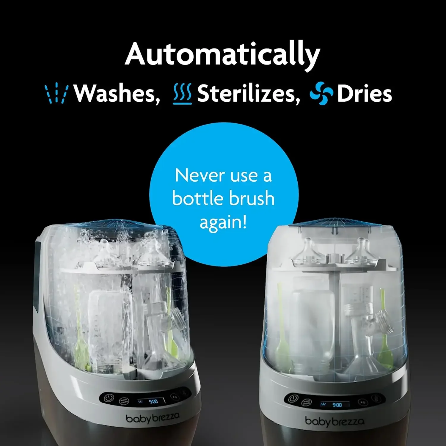 home.Bottle Washer Pro - Baby Bottle Washer, Sterilizer + Dryer - All in One Machine Cleans Bottles, Pump Parts