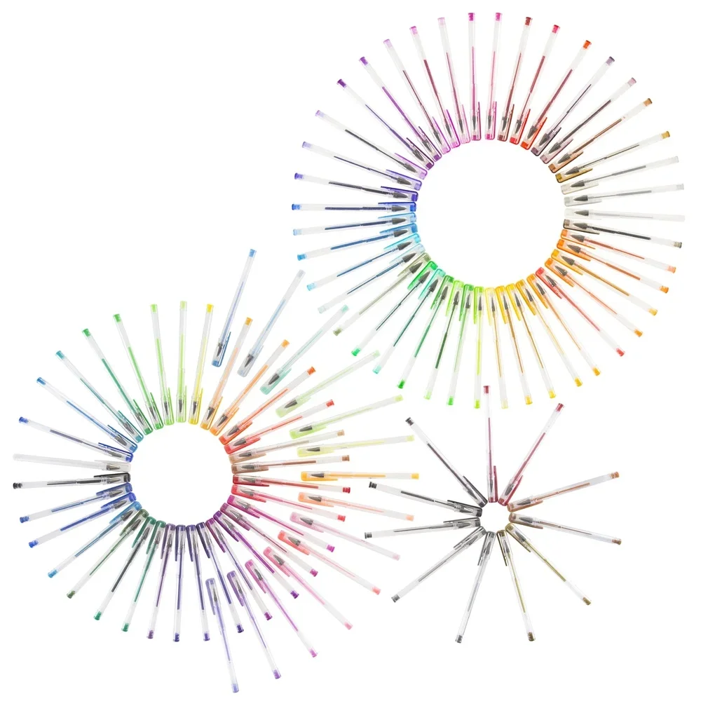 100 لون جل مجموعة أقلام عالية الجودة غرامة نقطة رسم رسم رسم تلوين سكرابوكينغ العبث مشاريع فنية غير سامة