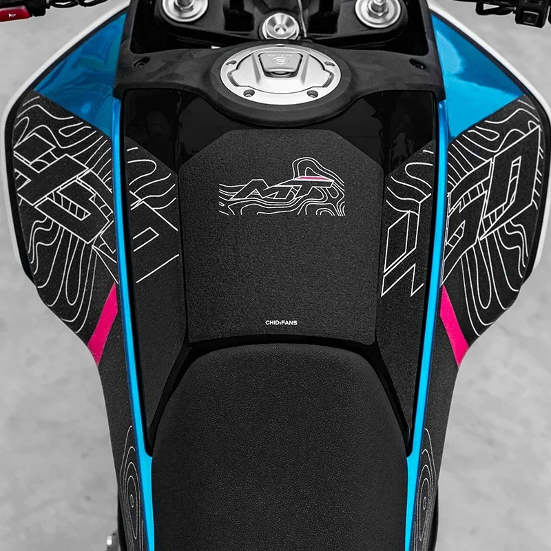 Usado para cfmoto 450 mt kits de adesivos de proteção do tanque de combustível da motocicleta resistente à abrasão decoração decalques acessórios da motocicleta