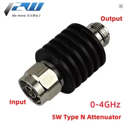 1 PCS 5W N-type RF Coaxial Fixed Attenuator N-JK N Male to Female Frequency  DC-3GHz/DC-4GHz 1db/2db/3db/5db/10DB/15DB/20DB/50DB
