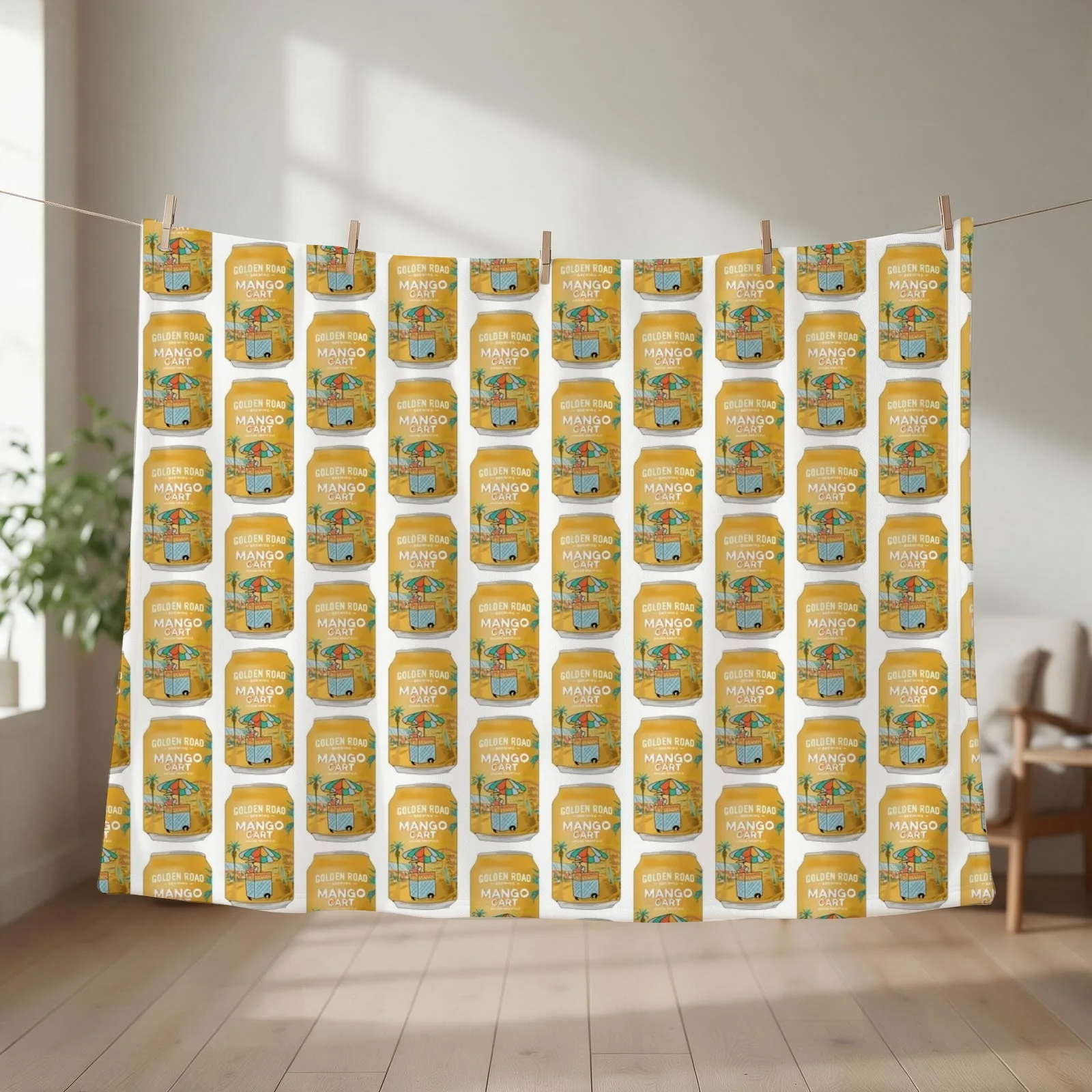 Golden Road Mango Cart Throw Blanket couch cozy soft plush fuzzy picnic outdoor blanket