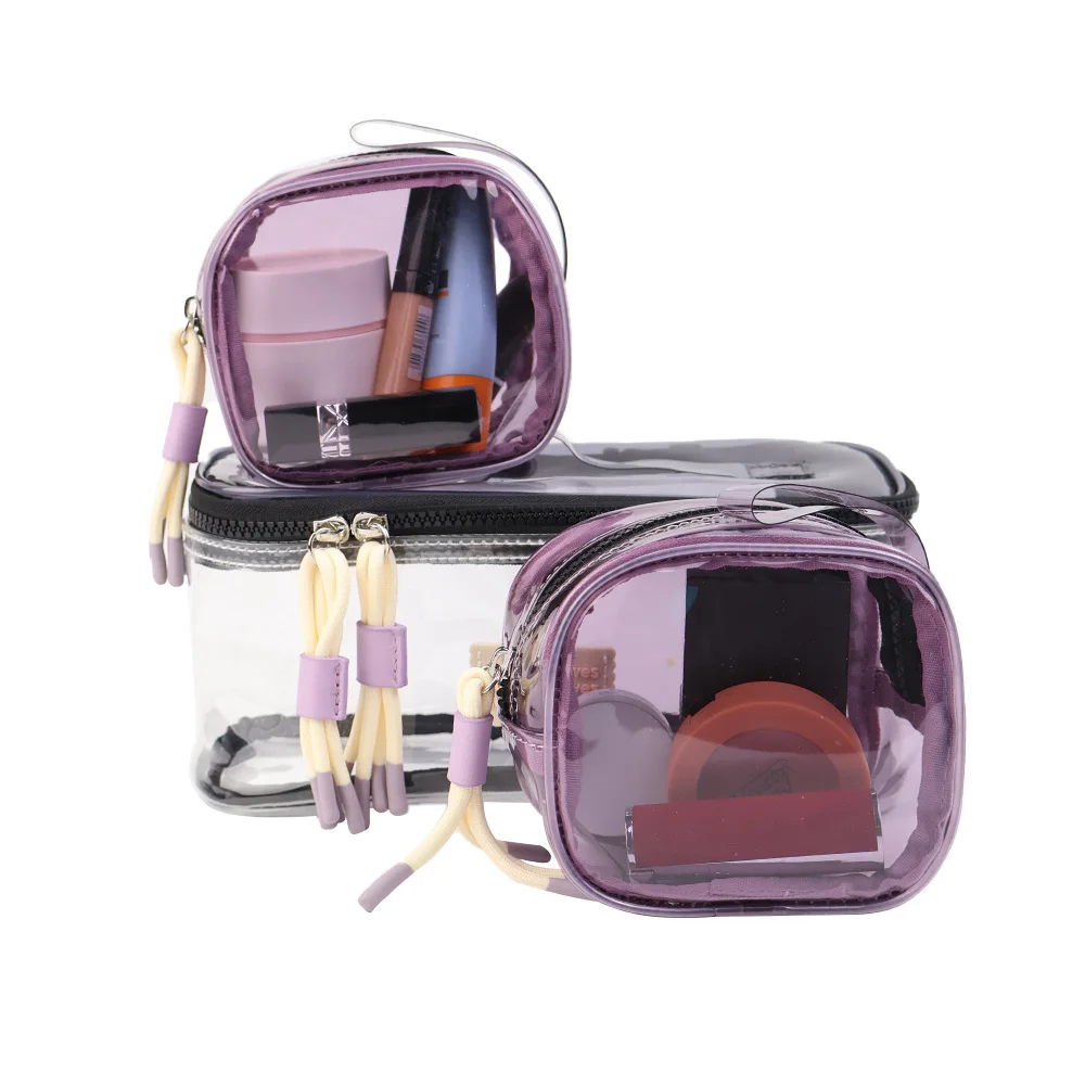 Transparent Cosmetic Bag PVC Women Zipper Clear Makeup Bags Beauty Case Travel Make Up Organizer Storage Bath Toiletry Wash Bag