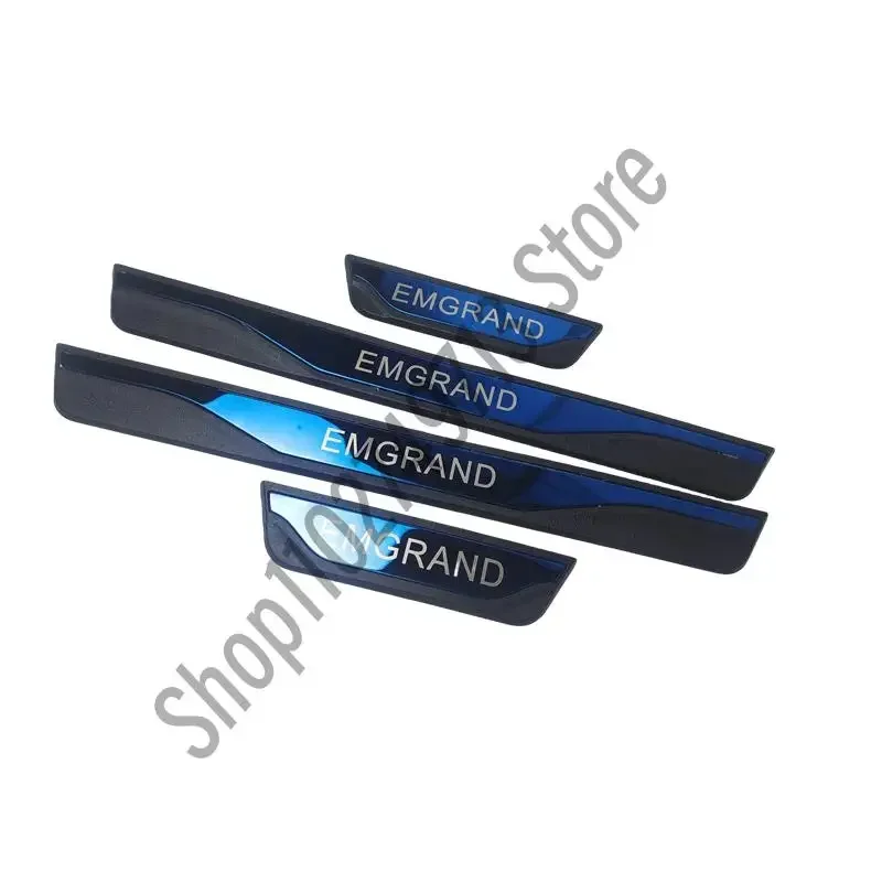 For Geely EMGRAND Accessory 2022 2024 2023 ABS Stainless Car Door Sill Kick Plate Protector Guard Pedal Cover Trim Styling