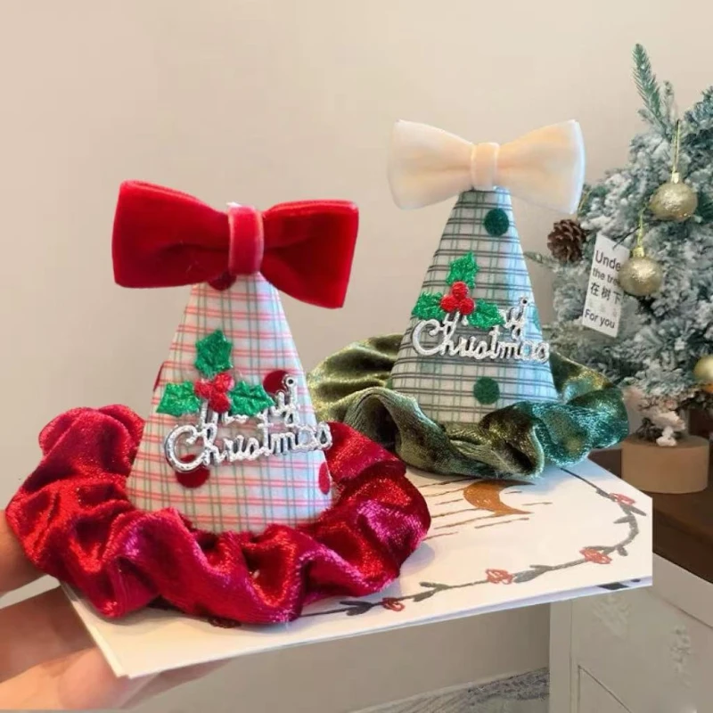 

Children's Christmas Decorative Bow Polka Dot Hair Clip Cute and Stylish Hair Accessory Perfect Gift for Boys and Girls