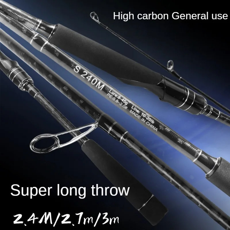 Imagem -06 - Carbono Lure Fishing Rod Long Range Shore Throwing Rod Rápido m mh Dica Ultra Difícil Seção Isca Peso 860g Linha 1020lb