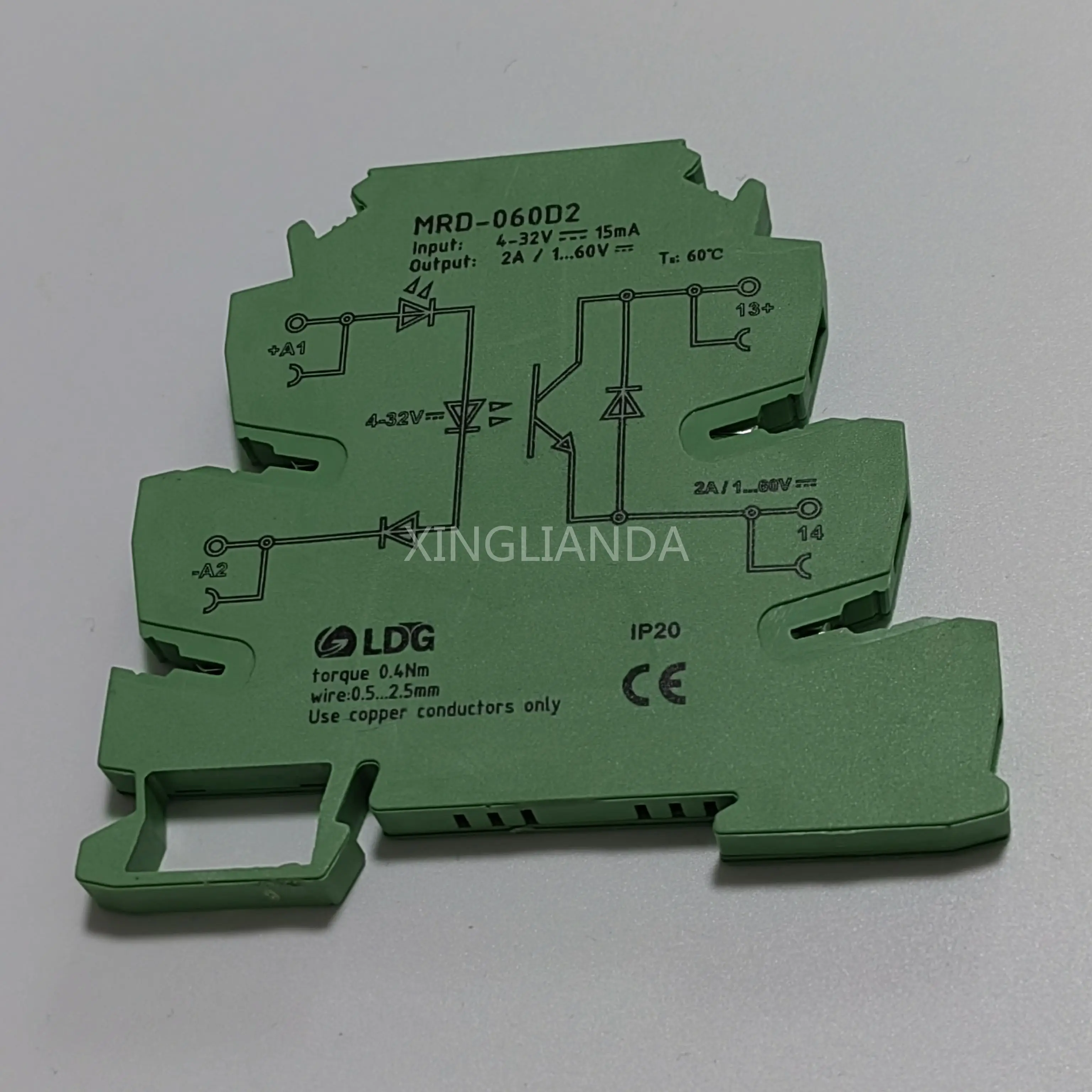 10PCS MRD-060D2 Innovative LED Indication 2A Input: 5V 12V 24V DC SSR Solid Sate Relay Interface DIN Rail Module Switch