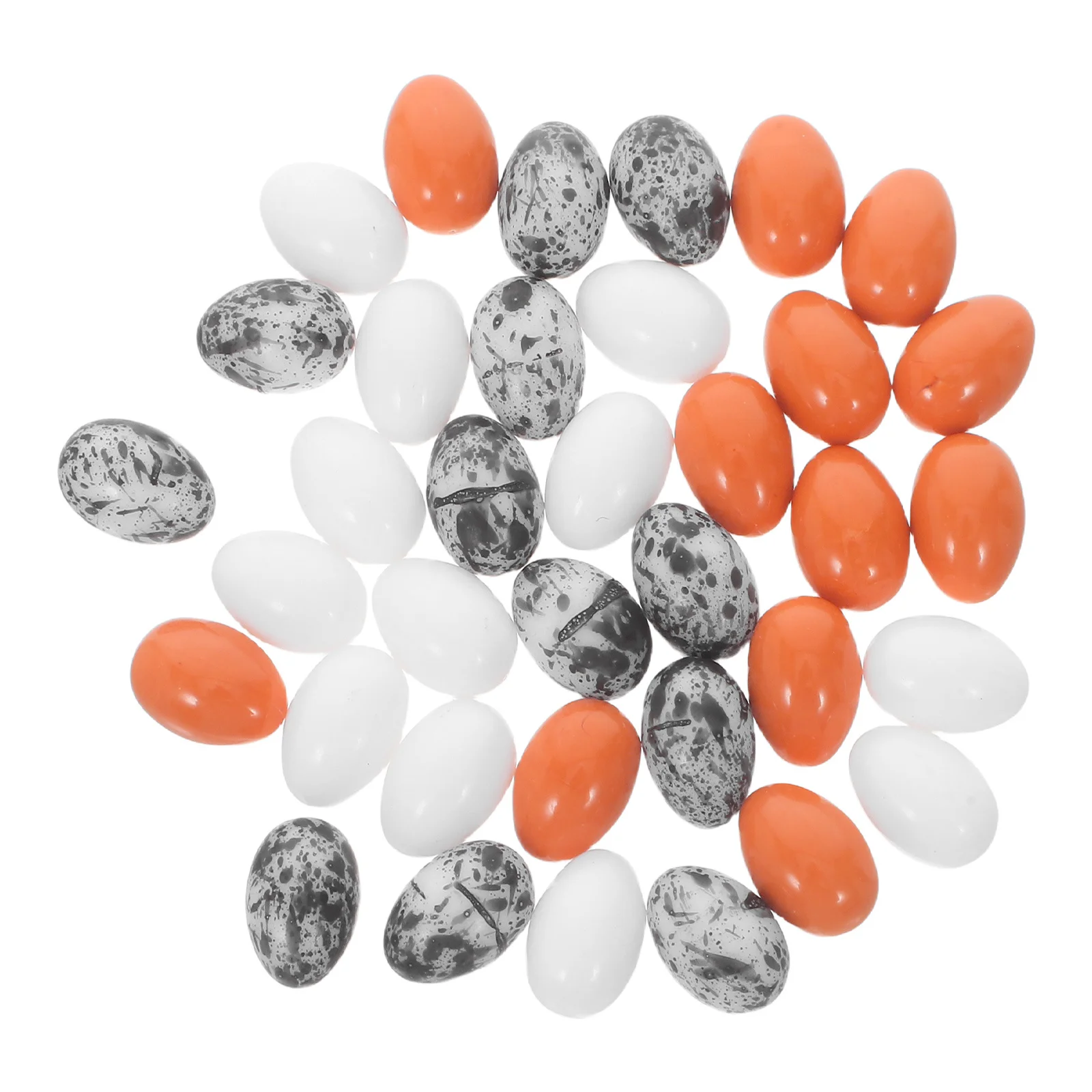 36 pçs ovos em miniatura realistas plástico durável cores brilhantes diy decoração cena em miniatura ornamentos micro paisagem ornamento