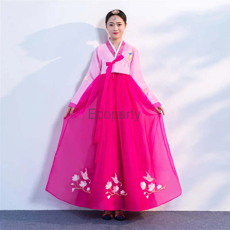 Women Traditional Hanbok Improved Korean Traditional Costume Minority Palace Performance Court Clothes Elegant Princess Costume