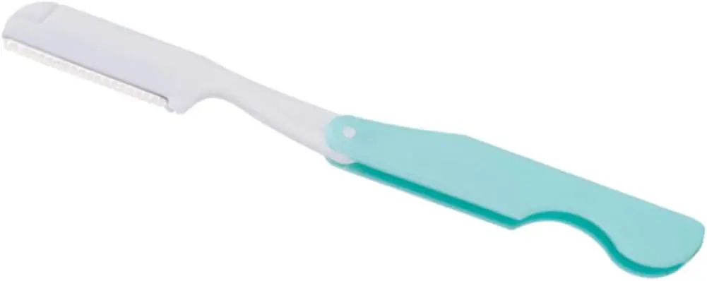 Women Eyebrow Facial Razor Foldable Stainless Steel Shaper Replaceable Blade Lightweight Resin Handle for Brows Shaping