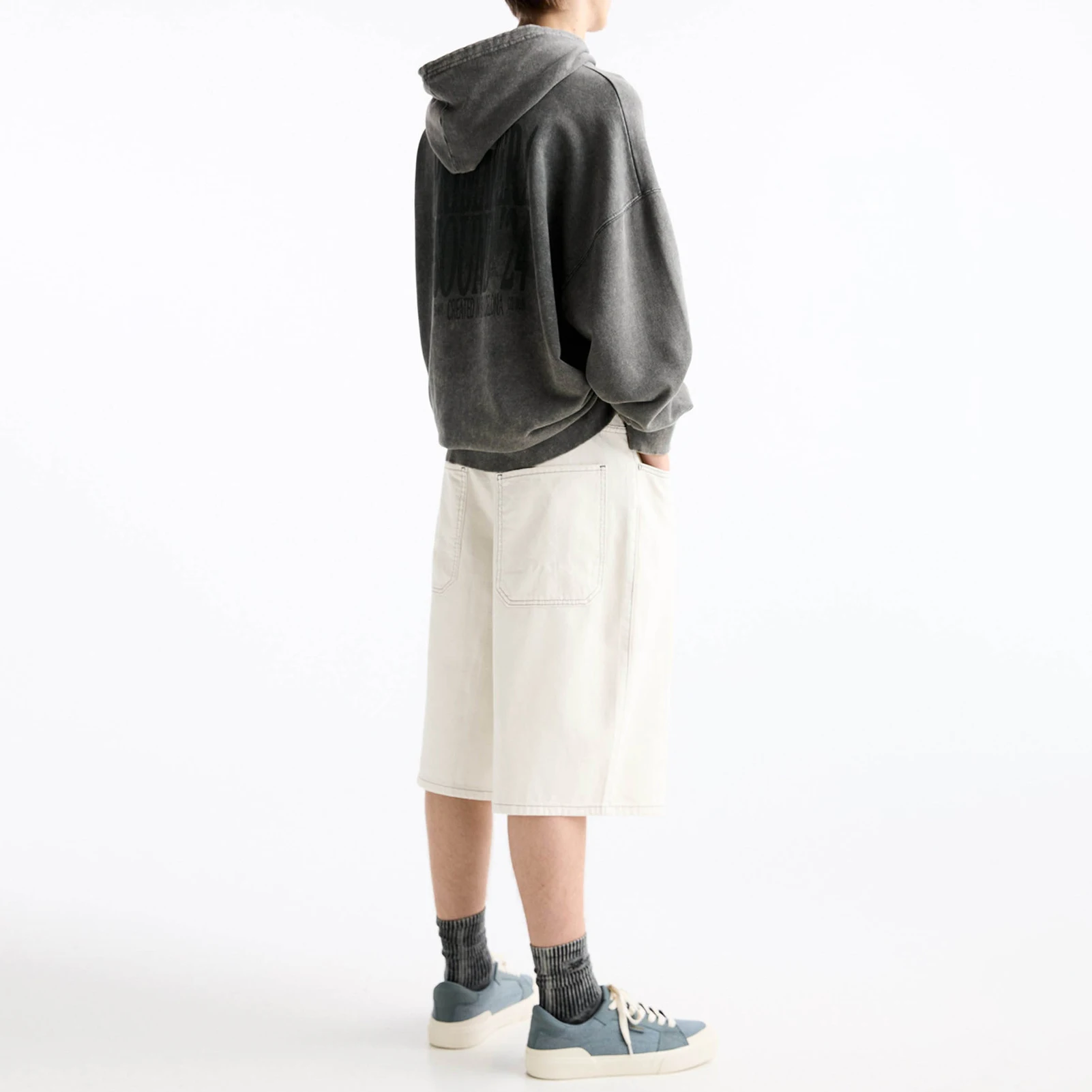 

2025 Новые американские ретро короткие мужские широкие джинсы в готическом стиле, свободные прямые повседневные мужские джинсовые шорты, спортивные брюки