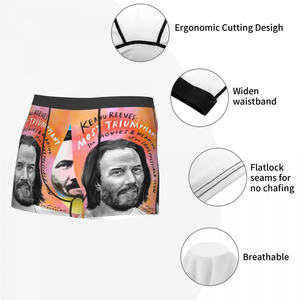 Keanu Reeves John-Wick Man'scosy Boxer Briefs Underwear Highly Breathable Top Quality Birthday Gifts