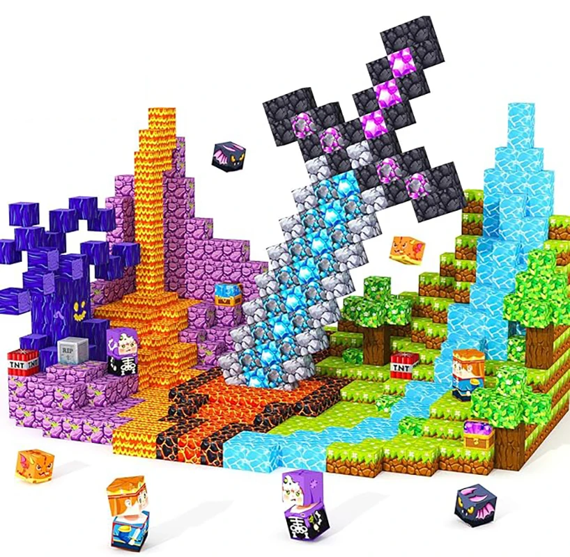 磁気ビルディングブロックセット - パズルおもちゃ、思考力と論理力を鍛える、子供への誕生日プレゼント