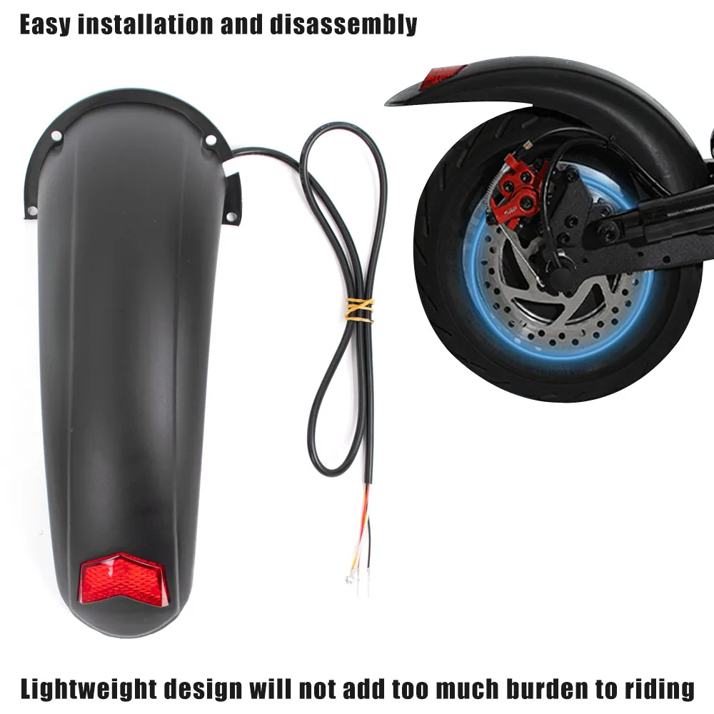 Scooter Fender with Taillight For 10 Inch Kugoo M4 Electric Scooter Rear Mud Guard Wings Support Protection Fast Shipping