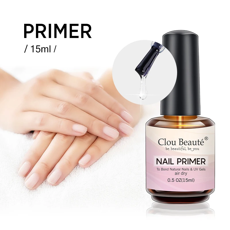 Clou beaute 15ml primer gel prego fosco temperado base superior removedor reforçar base de borracha transparente embeber fora led gel uv