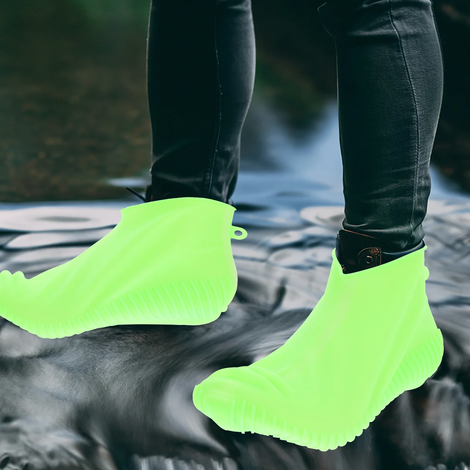 

Anti-Slip Shoe Cover Thickened Silicone Overshoes Waterproof Rain Snow Mud Protector For Outdoor Cycling Hiking Fishing