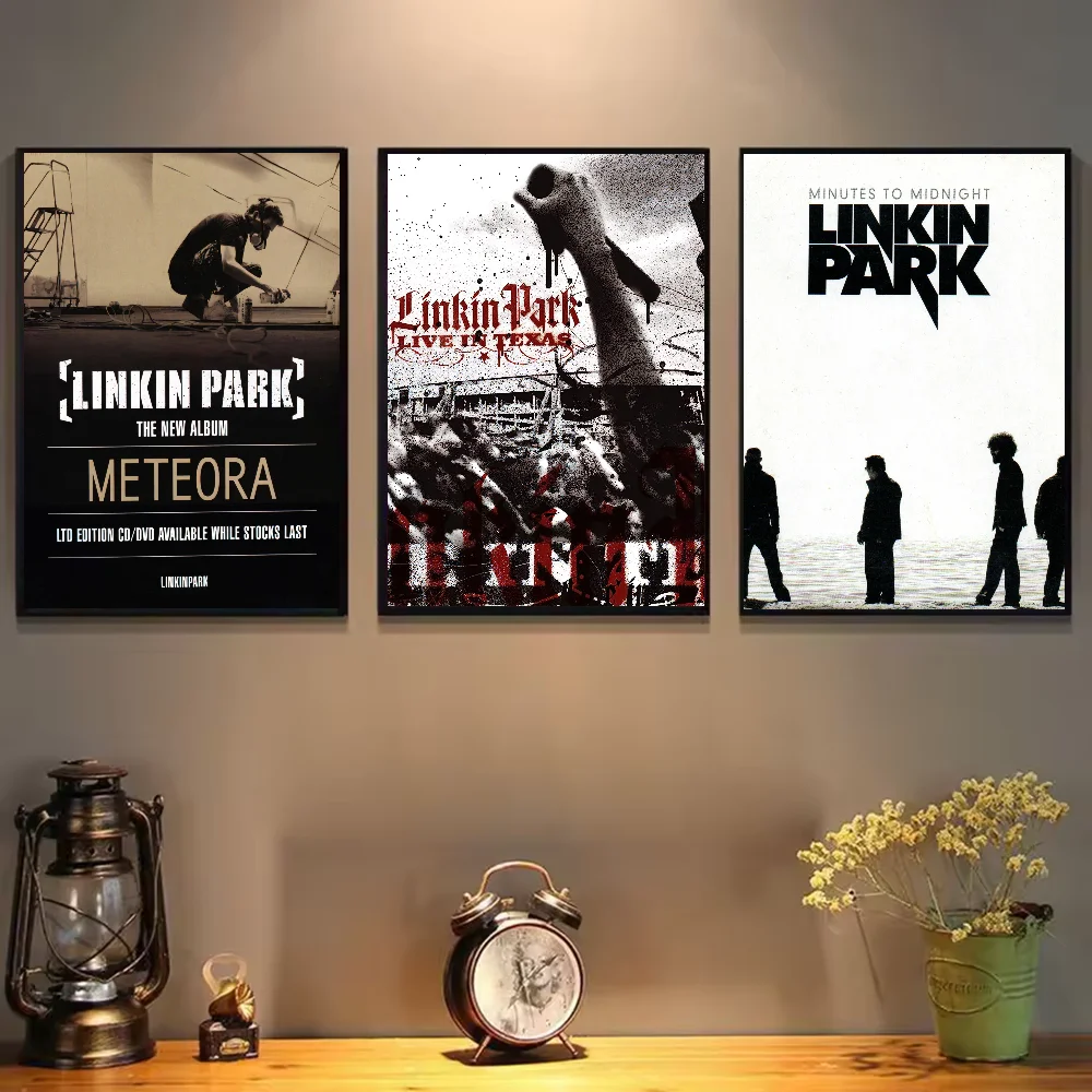 Band L-Linkin P-Park Poster Keren HD Seni Dinding Lengket Tahan Air Rumah Ruang Tamu Kamar Tidur Bar Dekorasi Estetika