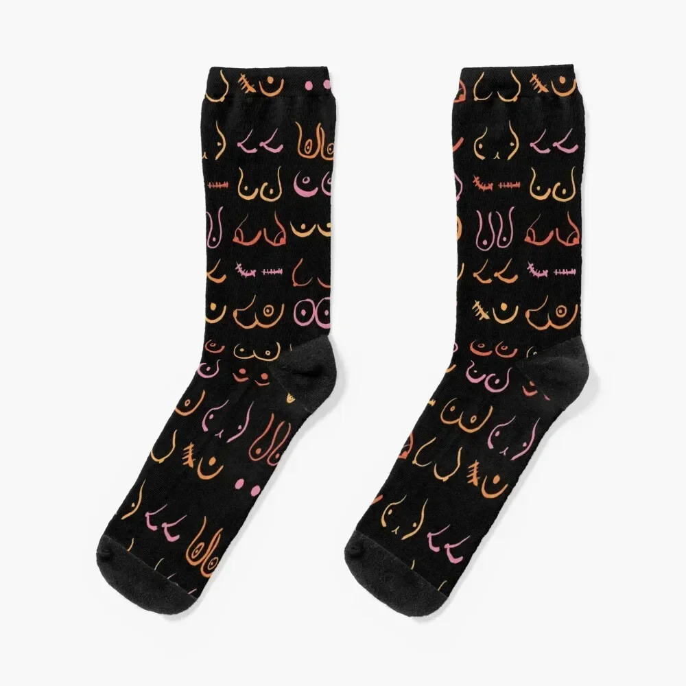 

Neon Boobs Drawing Socks cotton winter Soccer Socks Male Women's