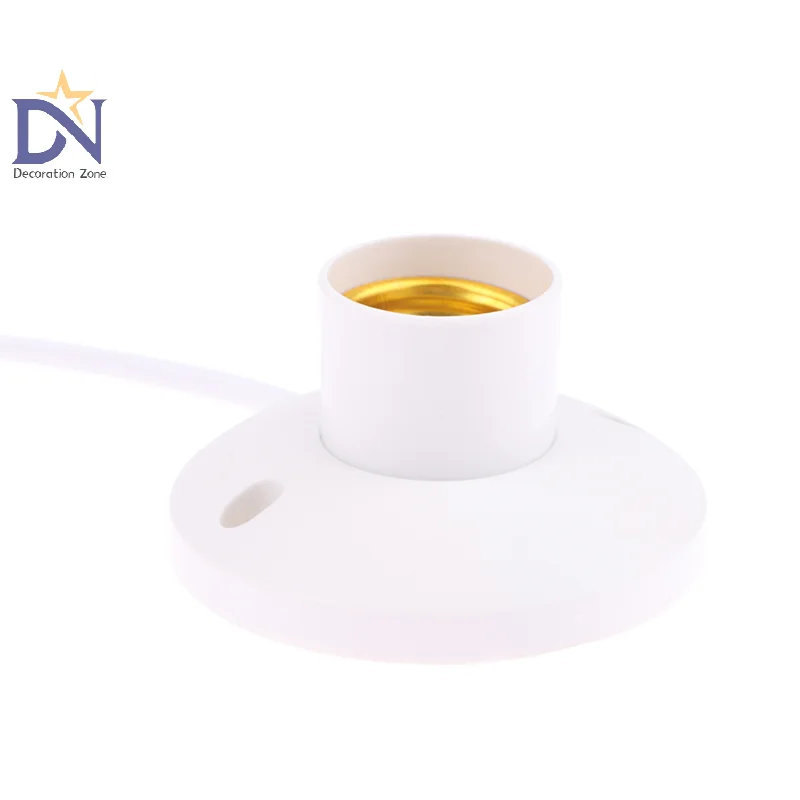 EU LED Stand Lamp Holder E27 Bulb Plug Dome Socket With Cable Base For Table Light Night Stands Lampholder Accessories
