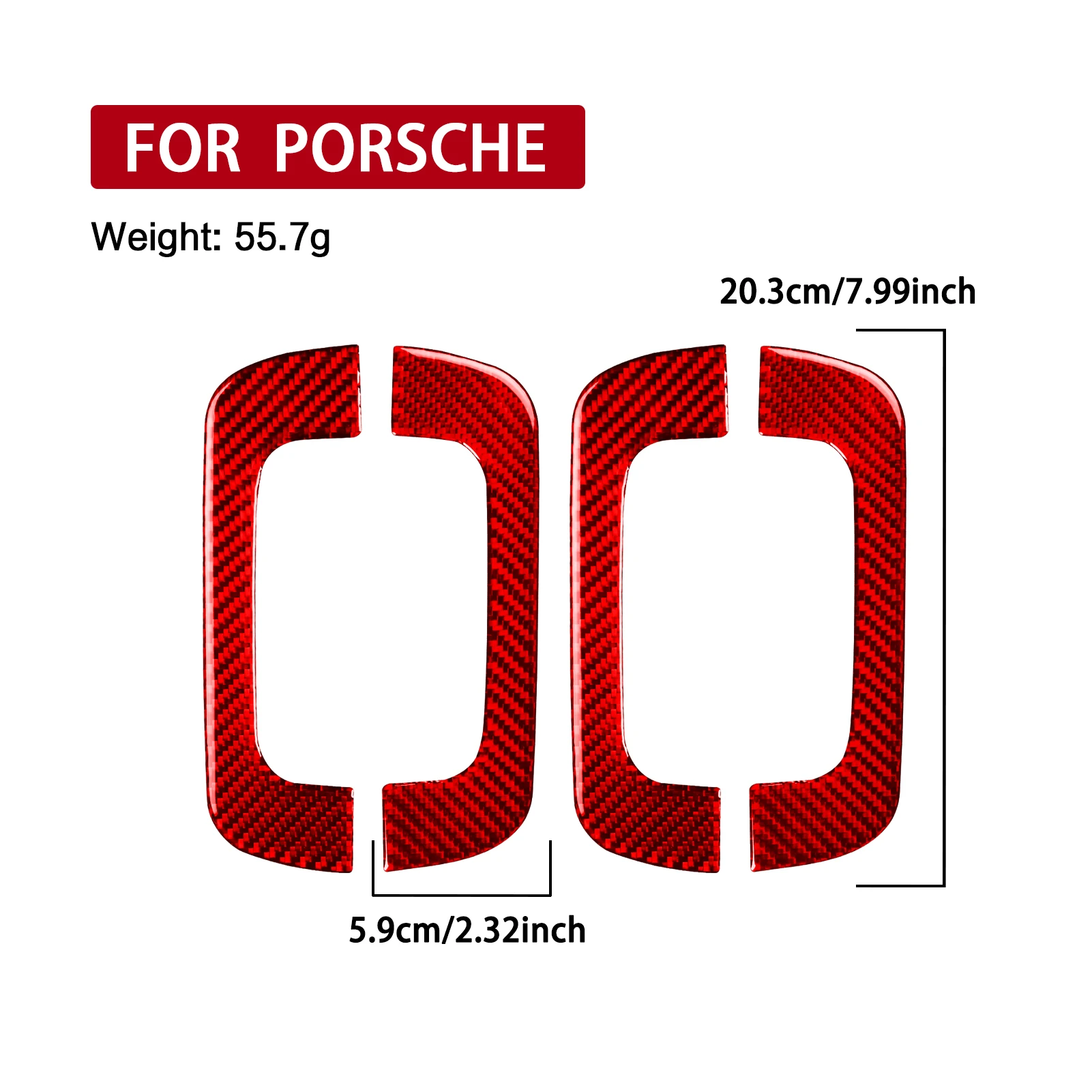 Carbon Fiber Roof Grab Handle Decor For Porsche Cayenne 9YA 9YB E3 2018 2019 2020 2021 2022 2023 Interior Accessories Stickers - view 5