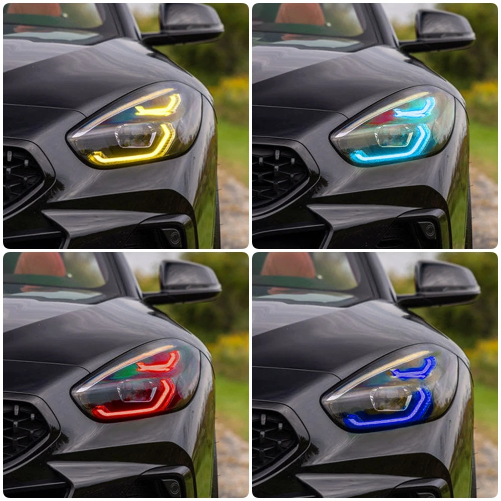 Yellow Angel Eyes DRL US EU Version Turn signal Boards For 2019-2023 BMW Z4 G29 LED Headlight Daytime Running Light Blue Red