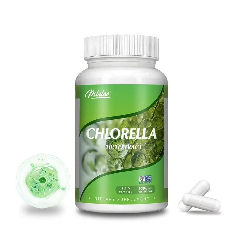 

Chlorella Capsules - Used for Immunity, Antioxidants, and Energy Support, Natural Blood Sugar Control