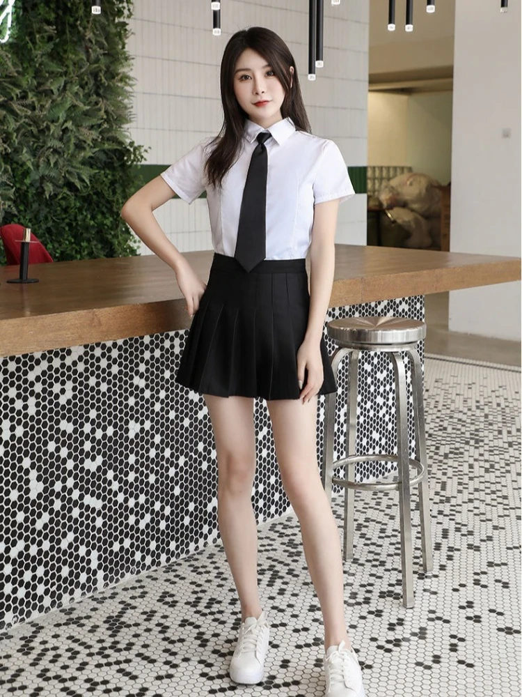 Summer High Waist Pleated Mini Skirt Women's Sexy Solid Color Korean Style Micro Miniskirt Y2K Egirl Fashion Hot Lady's Skirt