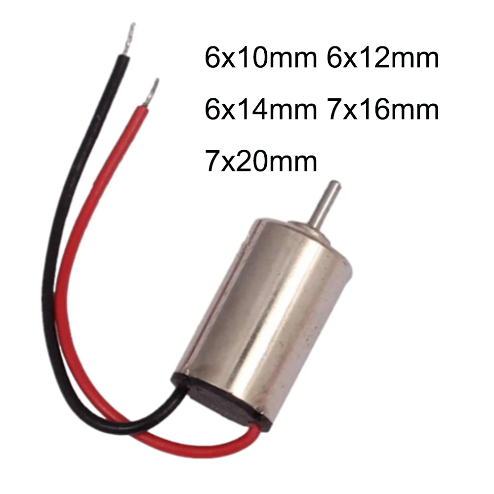 DC3V Hollow Cup Vibration Motor 610/612/614/716/720 Motor Mini Motor Propeller Drone 75000 RPM High Speed DC Vibration Motor