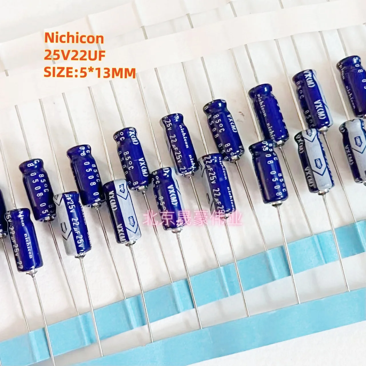 10pcs 25V22UF Nichicon VX série capacitor eletrolítico axial 22UF/25V volume: 5X13mm