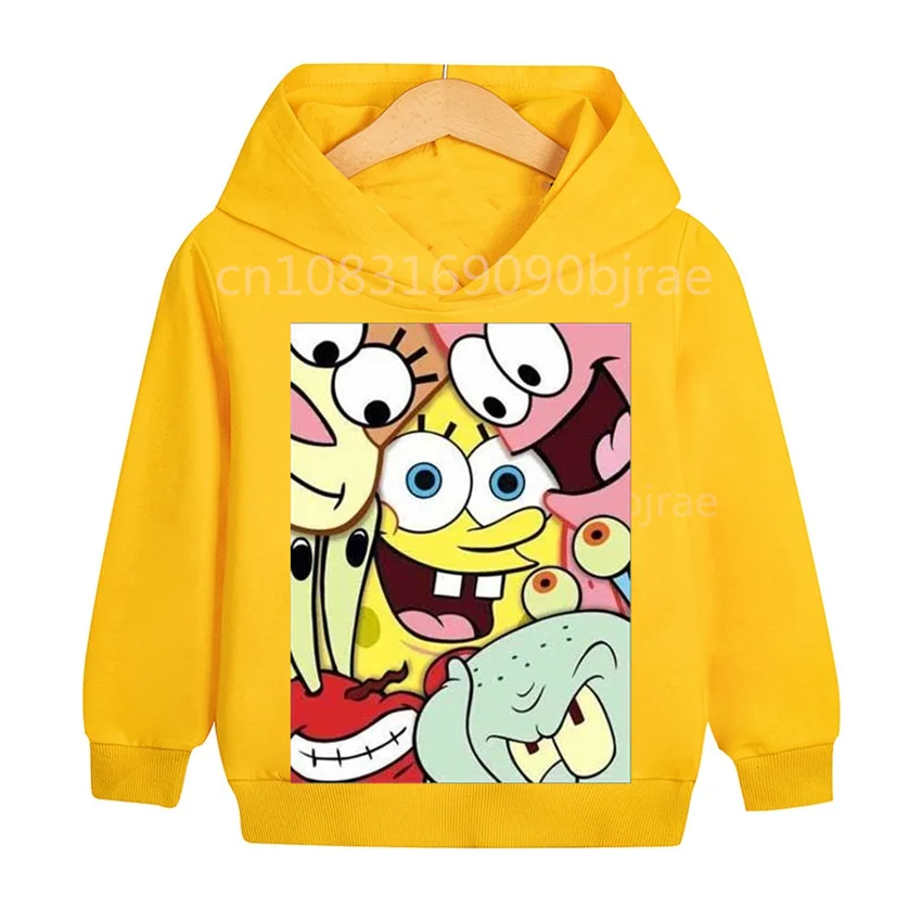 Disney SpongeBob Patrick Star Fashion Casual felpe con cappuccio abbigliamento bambini autunno felpa Pullover vivace ragazzi ragazze Anime Top