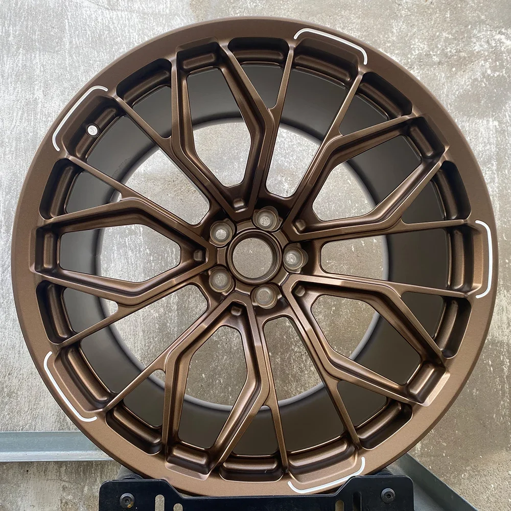 High Quality Customized Forging Wheel Hubs 17-24 Inch 1 Piece Car Rim Matte Bronze Forged Alloy Wheel 21 5x112 for Benz Audi Bmw