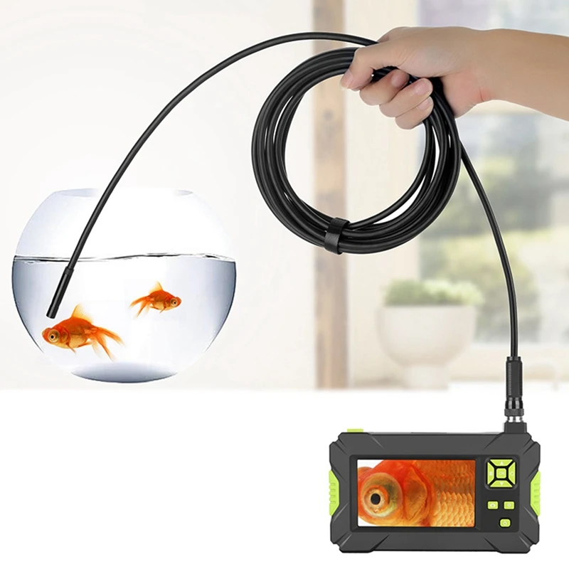 HD Borescope With LED Light 8Mm Lens Pipeline Camera Visual Inspection Camera Video Endoscope Hard Cable