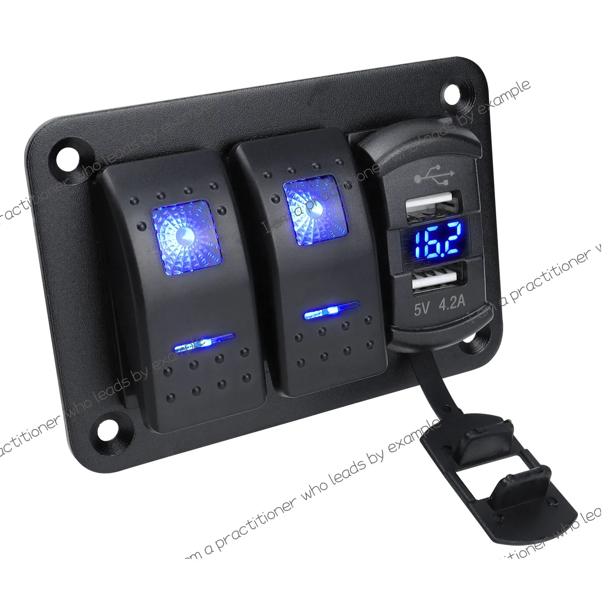 

Automotive central control 2 + 1 multi-position panel combination switch 4.2A dual USB ship type pre-wired waterproof switch