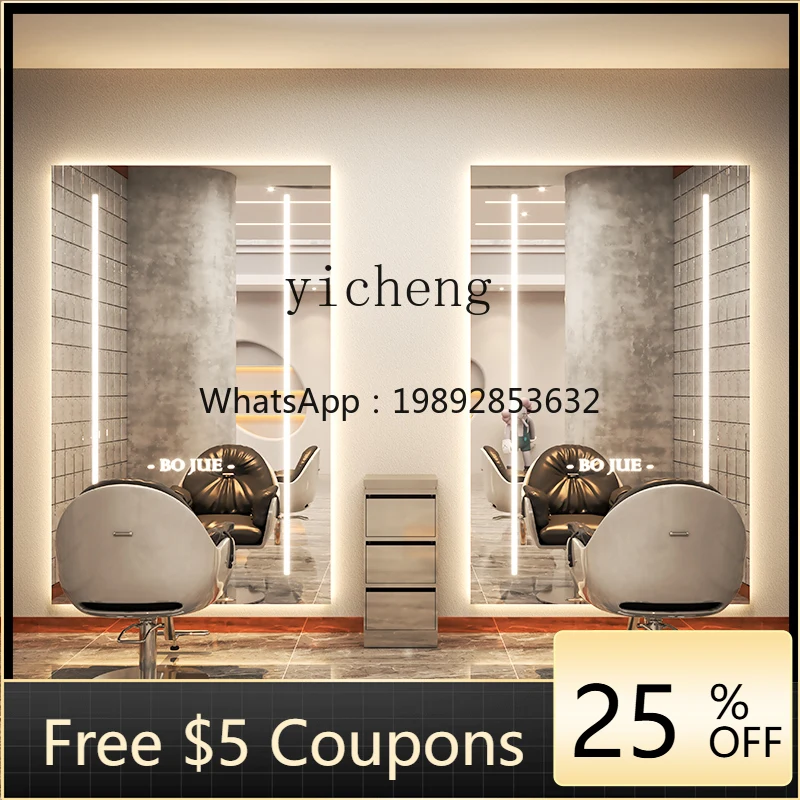 floor mirror table simple hair salon hair mirror perm and dyeing
