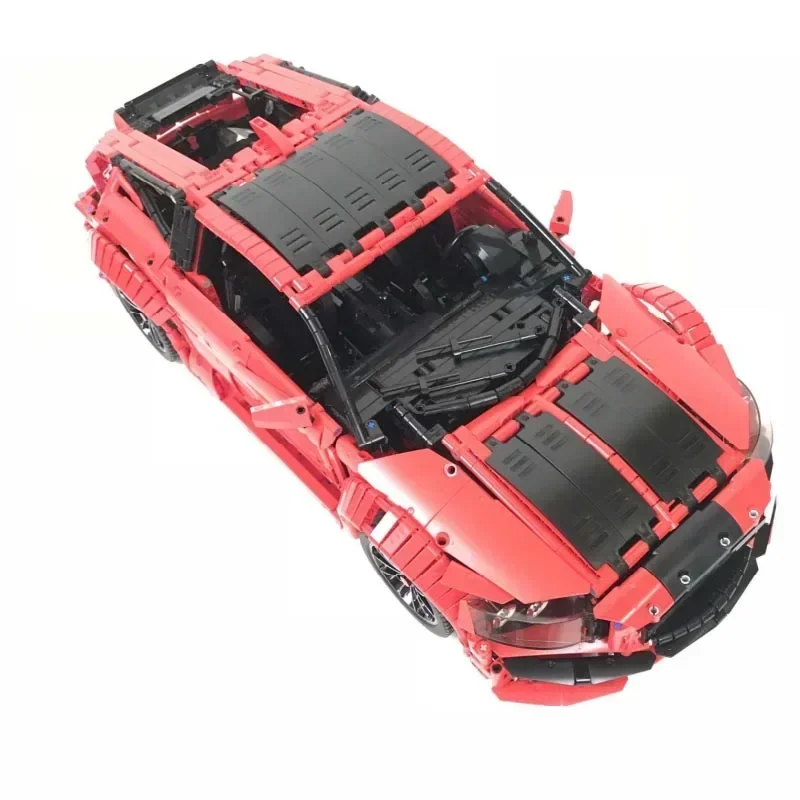 Nouveau Testarossa MOC-32829 Échelle 1:8 CR-Z dehors Hybrid Coupe RC sourire voiture Nuit de construction Modèle dos Jouets Garçons Cadeaux d'anniversaire