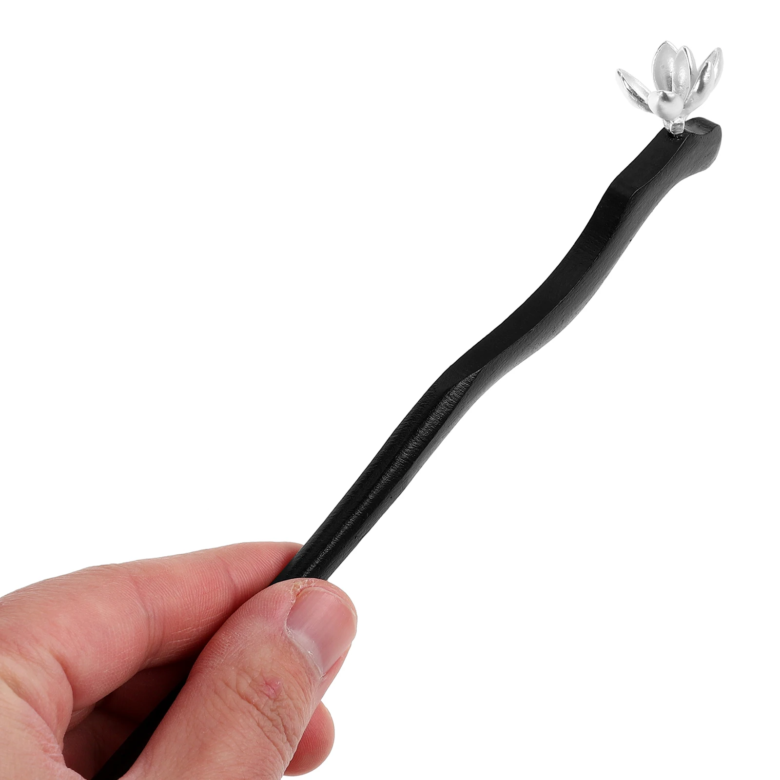 

2pcs Hairpin Copper Lacquered Orchid Accessories Women Hair Chopsticks Durable Wooden Bun Sticks Long Hair Decorations