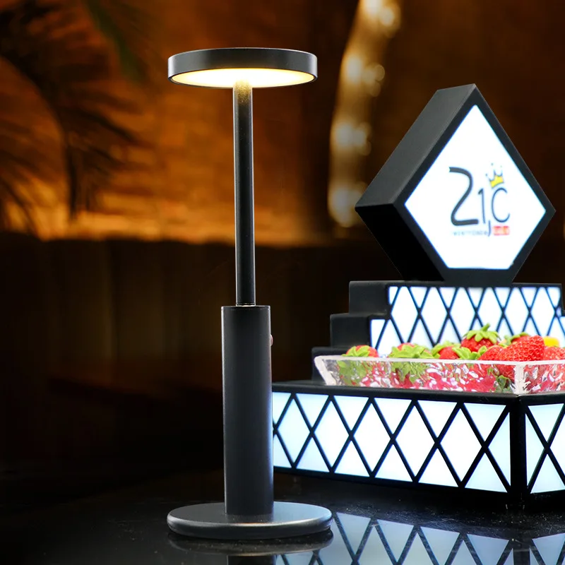 

Настольная лампа для зарядки бара, декоративная настольная лампа для ночного клуба, кафе, цилиндрическая, полностью алюминиевая, устойчивая к ржавчине, прозрачная барная светодиодная атмосфера, бар la