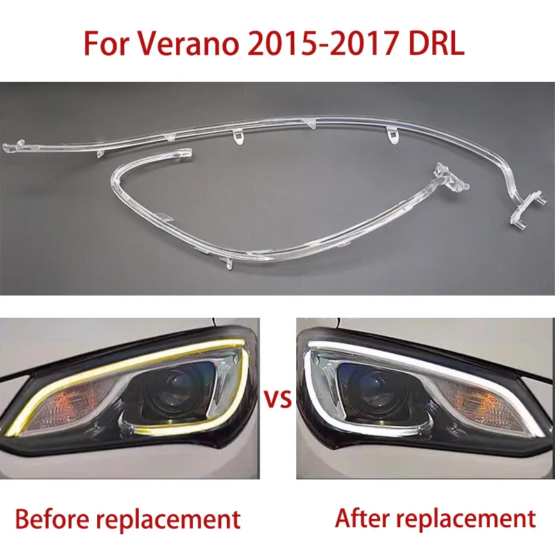 

Для Verano 2015-2017 дневные ходовые огни автомобильные фары DRL направляющая трубка фар ангельские глазки световодные полосы