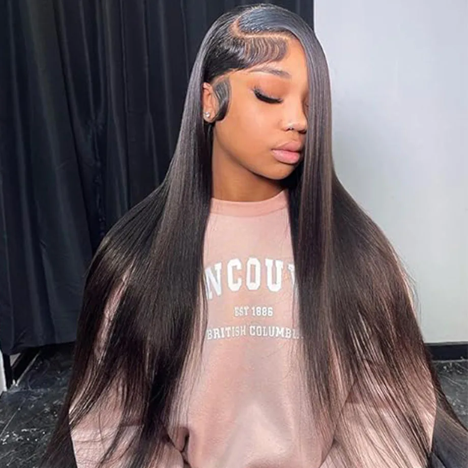 

13x4 13x6 Human Hair Bone Straight Lace Front Wigs Brazilian Remy Hair Pre Plucked Hd Lace Frontal Wig For Women