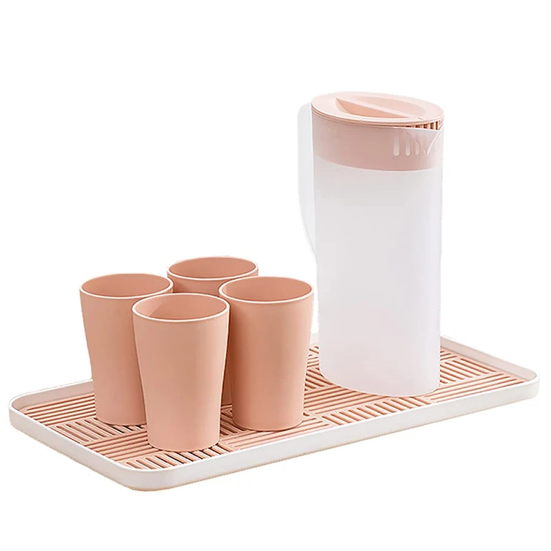 Cold Water Bottle Plastic Thickened Large Capacity Cold Water Cup Drain Plate Nordic Household Products